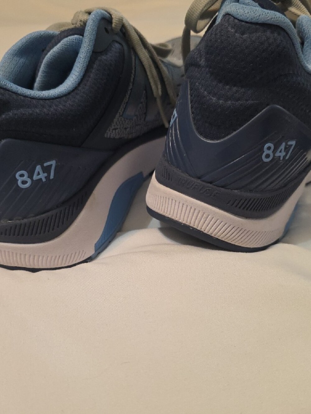 Womens New Balance Light Blue & Gray Athletic Sneakers - Picture 3 of 10